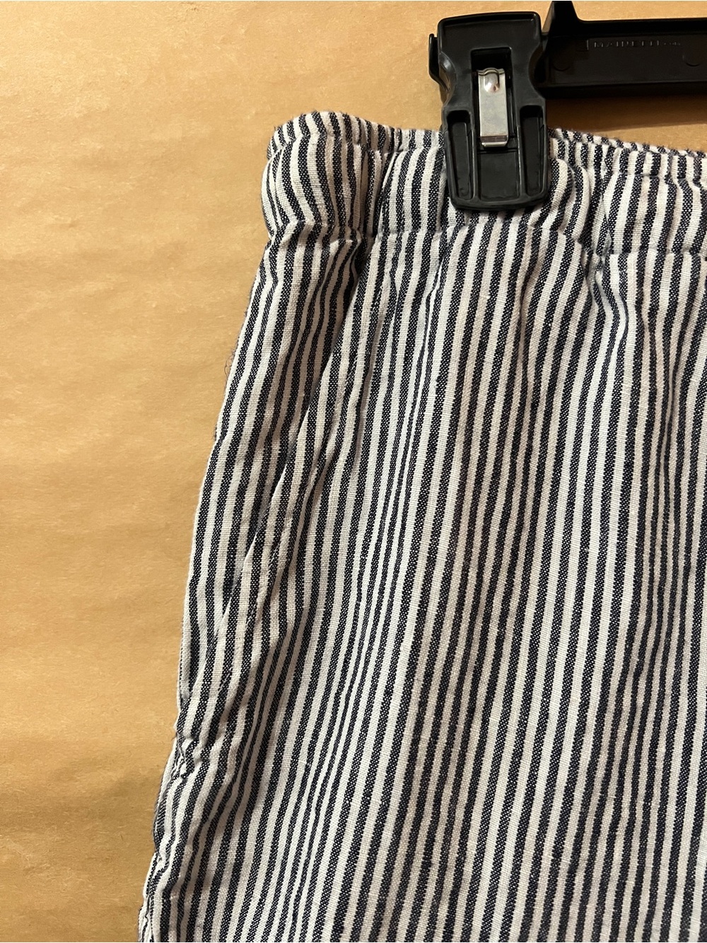 Alex Crane | Men's Linen Bo Shorts Lines Stripe Pull-On Shorts Size L - Picture 4 of 7